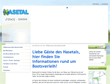 Tablet Screenshot of bootsverleih-hasetal.de